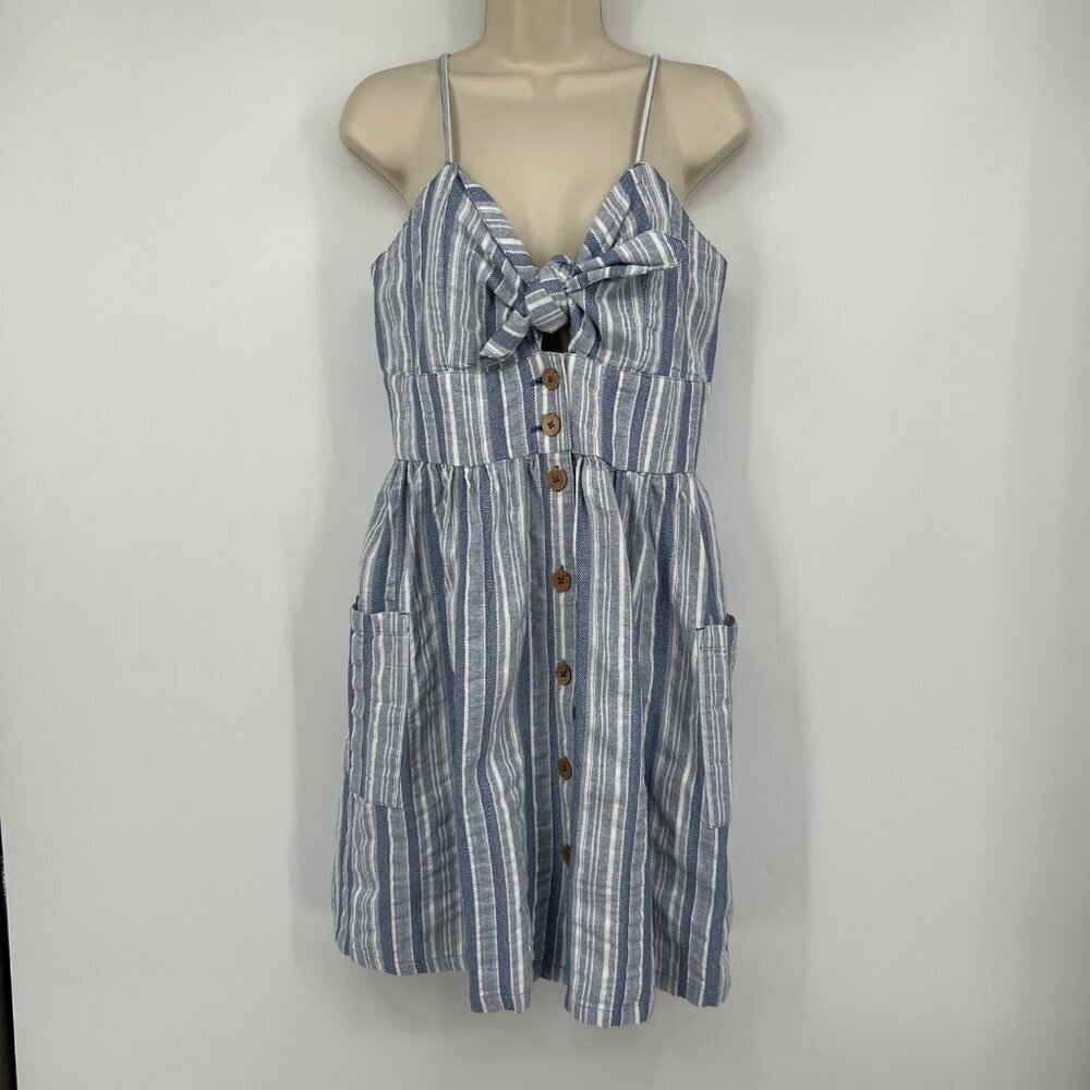 Roxy Women's Under The Cali Sun Button Front Dress Woman's size Large Cotton sum